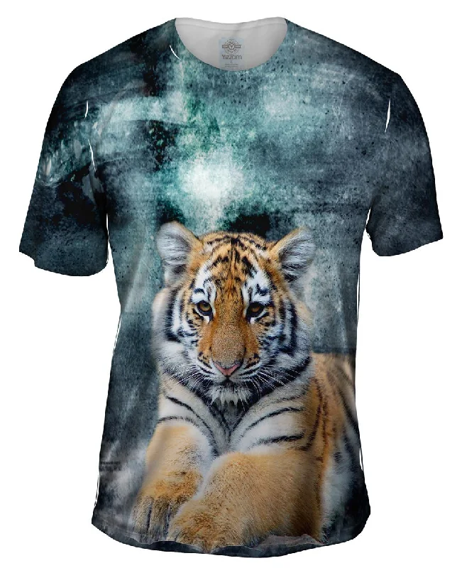 Men's tie - dye t - shirts with a bohemian styleTiger 002