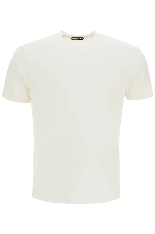 Men's smart - casual checkered t - shirts for semi - formal occasionsTom Ford Men's Cottono And Lyocell T-Shirt
