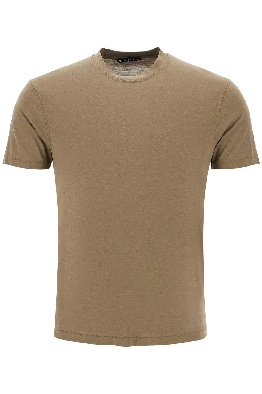 Men's slim - fit graphic t - shirts with vintage rock band printsTom Ford Men's Cottono And Lyocell T-Shirt Men's slim - fit graphic t - shirts with vintage rock band printsTom Ford Men's Cottono And Lyocell T-Shirt