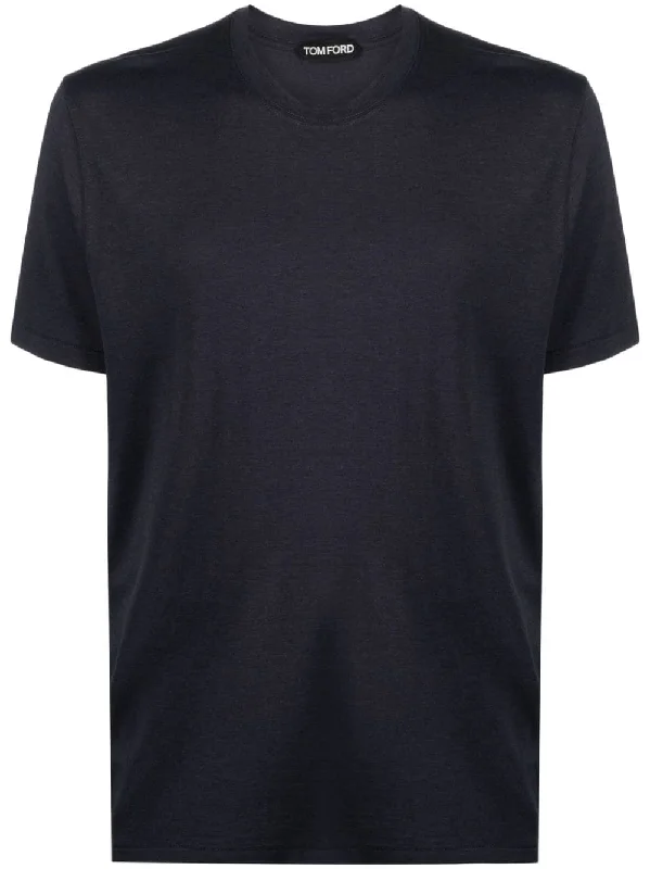 Men's distressed denim - look t - shirts with a rugged appealTom Ford Men's T-Shirts And Polos blue Men's distressed denim - look t - shirts with a rugged appealTom Ford Men's T-Shirts And Polos blue