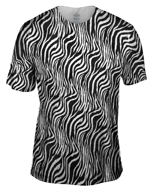 Men's UV - protection t - shirts for outdoor activities in the sunTribal Zebra Skin Safari Men's UV - protection t - shirts for outdoor activities in the sunTribal Zebra Skin Safari
