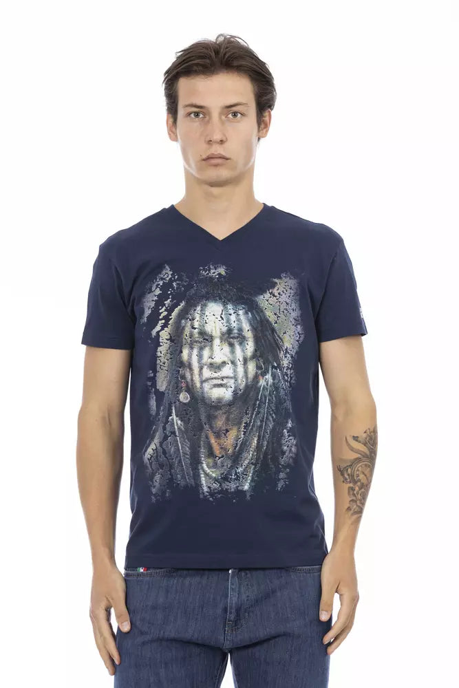 Men's smart - casual checkered t - shirts for semi - formal occasionsTrussardi Action Cotton Men Men's T-Shirt Men's smart - casual checkered t - shirts for semi - formal occasionsTrussardi Action Cotton Men Men's T-Shirt