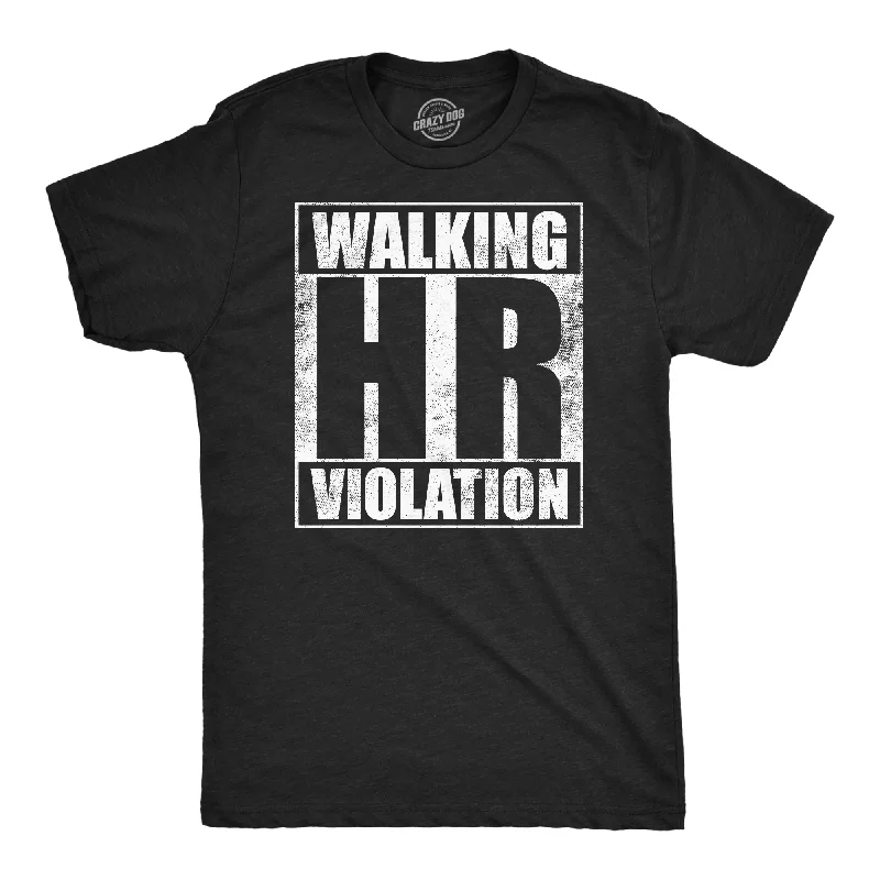Men's thermal t - shirts with a high - neck design for cold weatherWalking HR Violation Men's T Shirt Men's thermal t - shirts with a high - neck design for cold weatherWalking HR Violation Men's T Shirt