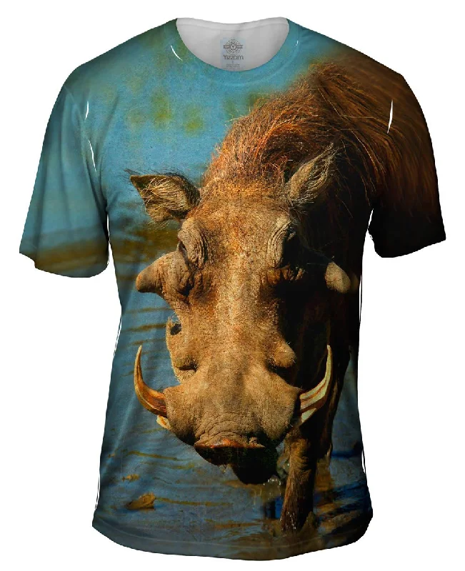 Men's antimicrobial t - shirts for odor - free freshness during travelWarthog Stare