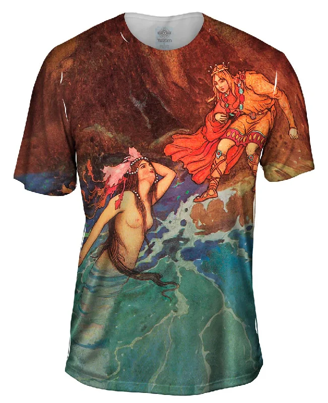 Men's eco - friendly recycled t - shirts for sustainable fashion choicesWarwick Goble - "Mermaid Pink Headdress" Men's eco - friendly recycled t - shirts for sustainable fashion choicesWarwick Goble - "Mermaid Pink Headdress"