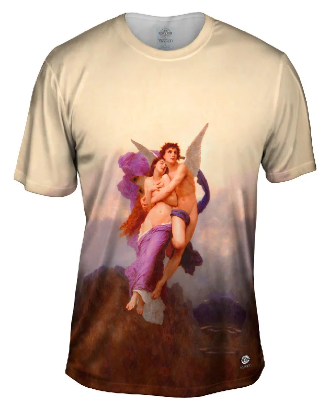 Men's organic cotton crew - neck t - shirts for everyday comfortWilliam-Adolphe Bouguereau - "Psycheabduct" (1895) Men's organic cotton crew - neck t - shirts for everyday comfortWilliam-Adolphe Bouguereau - "Psycheabduct" (1895)