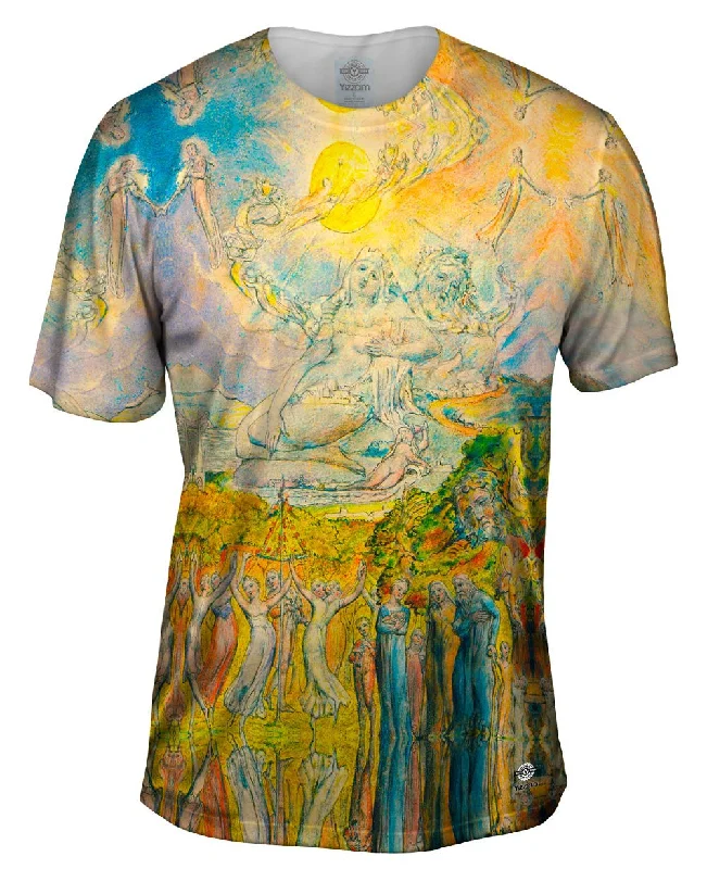 Men's organic cotton crew - neck t - shirts for everyday comfortWilliam Blake - "A Sunshine Holiday" (1820) Men's organic cotton crew - neck t - shirts for everyday comfortWilliam Blake - "A Sunshine Holiday" (1820)