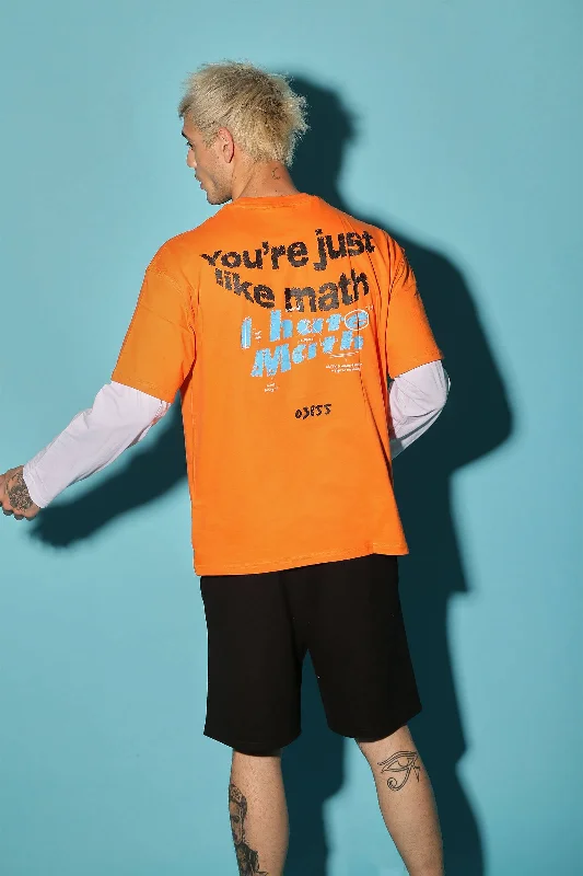 Men's polo t - shirts with a contrast collar for a preppy lookYou Are Just Like Maths Oversized T-shirt Men's polo t - shirts with a contrast collar for a preppy lookYou Are Just Like Maths Oversized T-shirt